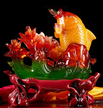 Load image into Gallery viewer, Chinese Feng Shui Lucky Wealth Gold Fish Statue Home/Office Decor Sculpture Craft Living Room TV Cabinet Fortune Ornament Housewarming Gift