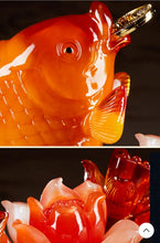 Load image into Gallery viewer, Chinese Feng Shui Lucky Wealth Gold Fish Statue Home/Office Decor Sculpture Craft Living Room TV Cabinet Fortune Ornament Housewarming Gift
