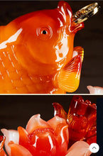 Load image into Gallery viewer, Chinese Feng Shui Lucky Wealth Gold Fish Statue Home/Office Decor Sculpture Craft Living Room TV Cabinet Fortune Ornament Housewarming Gift