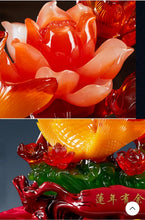 Load image into Gallery viewer, Chinese Feng Shui Lucky Wealth Gold Fish Statue Home/Office Decor Sculpture Craft Living Room TV Cabinet Fortune Ornament Housewarming Gift
