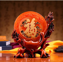 Load image into Gallery viewer, Chinese Feng Shui Lucky Wealth Bogu Frame Statue Home/Office Decor Sculpture Craft Living Room TV Cabinet Fortune Ornament Housewarming Gift