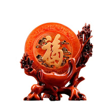 Load image into Gallery viewer, Chinese Feng Shui Lucky Wealth Bogu Frame Statue Home/Office Decor Sculpture Craft Living Room TV Cabinet Fortune Ornament Housewarming Gift