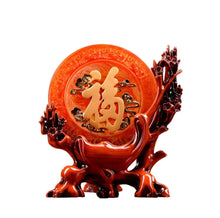 Load image into Gallery viewer, Chinese Feng Shui Lucky Wealth Bogu Frame Statue Home/Office Decor Sculpture Craft Living Room TV Cabinet Fortune Ornament Housewarming Gift