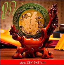 Load image into Gallery viewer, Chinese Feng Shui Lucky Wealth Bogu Frame Statue Home/Office Decor Sculpture Craft Living Room TV Cabinet Fortune Ornament Housewarming Gift