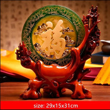 Load image into Gallery viewer, Chinese Feng Shui Lucky Wealth Bogu Frame Statue Home/Office Decor Sculpture Craft Living Room TV Cabinet Fortune Ornament Housewarming Gift