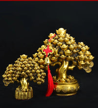 Load image into Gallery viewer, Chinese Feng Shui Lucky Wealth Money Gold Statue Home/Office Decor Sculpture Craft Living Room TV Cabinet Fortune Ornament Housewarming Gift