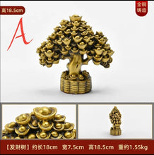 Load image into Gallery viewer, Chinese Feng Shui Lucky Wealth Money Gold Statue Home/Office Decor Sculpture Craft Living Room TV Cabinet Fortune Ornament Housewarming Gift