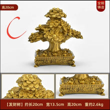 Load image into Gallery viewer, Chinese Feng Shui Lucky Wealth Money Gold Statue Home/Office Decor Sculpture Craft Living Room TV Cabinet Fortune Ornament Housewarming Gift