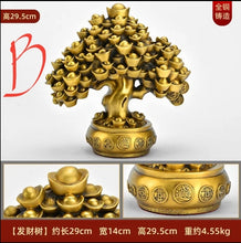 Load image into Gallery viewer, Chinese Feng Shui Lucky Wealth Money Gold Statue Home/Office Decor Sculpture Craft Living Room TV Cabinet Fortune Ornament Housewarming Gift