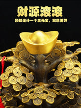Load image into Gallery viewer, Chinese Feng Shui Lucky Wealth Money Gold Statue Home/Office Decor Sculpture Craft Living Room TV Cabinet Fortune Ornament Housewarming Gift