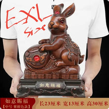 Load image into Gallery viewer, Chinese Feng Shui Lucky Gold Money Wealth Rabbit Statue Home/Office Decor Sculpture Craft Living Room TV Cabinet Fortune Ornament Housewarming Gift