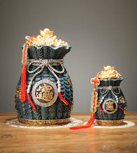 Load image into Gallery viewer, Chinese Feng Shui Lucky Wealth Gold Money Bag Ingot Statue Home/Office Decor Sculpture Craft Living Room TV Cabinet Fortune Ornament Housewarming Gift