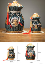 Load image into Gallery viewer, Chinese Feng Shui Lucky Wealth Gold Money Bag Ingot Statue Home/Office Decor Sculpture Craft Living Room TV Cabinet Fortune Ornament Housewarming Gift