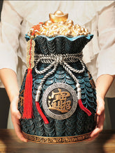 Load image into Gallery viewer, Chinese Feng Shui Lucky Wealth Gold Money Bag Ingot Statue Home/Office Decor Sculpture Craft Living Room TV Cabinet Fortune Ornament Housewarming Gift