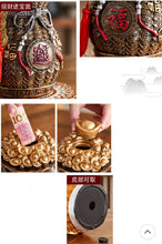 Load image into Gallery viewer, Chinese Feng Shui Lucky Wealth Gold Money Bag Ingot Statue Home/Office Decor Sculpture Craft Living Room TV Cabinet Fortune Ornament Housewarming Gift