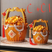 Load image into Gallery viewer, Chinese Feng Shui Lucky Wealth Gold Money Bag Ingot Statue Home/Office Decor Sculpture Craft Living Room TV Cabinet Fortune Ornament Housewarming Gift