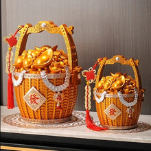 Load image into Gallery viewer, Chinese Feng Shui Lucky Wealth Gold Money Bag Ingot Statue Home/Office Decor Sculpture Craft Living Room TV Cabinet Fortune Ornament Housewarming Gift