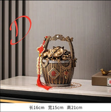 Load image into Gallery viewer, Chinese Feng Shui Lucky Wealth Gold Money Bag Ingot Statue Home/Office Decor Sculpture Craft Living Room TV Cabinet Fortune Ornament Housewarming Gift