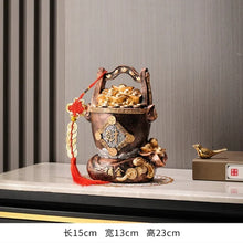 Load image into Gallery viewer, Chinese Feng Shui Lucky Wealth Gold Money Bag Ingot Statue Home/Office Decor Sculpture Craft Living Room TV Cabinet Fortune Ornament Housewarming Gift