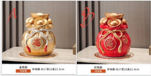 Load image into Gallery viewer, Chinese Feng Shui Lucky Wealth Gold Money Bag Ingot Statue Home/Office Decor Sculpture Craft Living Room TV Cabinet Fortune Ornament Housewarming Gift