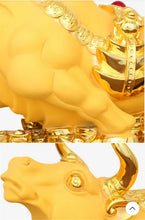 Load image into Gallery viewer, Chinese Feng Shui Lucky Wealth Gold Money Ox Cow Cattle Statue Home/Office Decor Sculpture Craft Living Room TV Cabinet Fortune Ornament Housewarming Gift