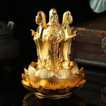 Load image into Gallery viewer, Chinese Feng Shui Lucky Wealth Gold Blessing Guanyin Buddha God Statue Home/Office Decor Sculpture Craft Living Room TV Cabinet Fortune Ornament Housewarming Gift