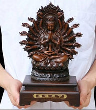 Load image into Gallery viewer, Chinese Feng Shui Lucky Wealth Gold Blessing Guanyin Statue Home/Office Decor Sculpture Craft Living Room TV Cabinet Fortune Ornament Housewarming Gift