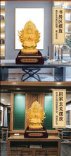 Load image into Gallery viewer, Chinese Feng Shui Lucky Wealth Gold Blessing Guanyin Statue Home/Office Decor Sculpture Craft Living Room TV Cabinet Fortune Ornament Housewarming Gift