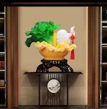 Load image into Gallery viewer, Chinese Feng Shui Lucky Wealth Cabbage Statue Home/Office Decor Sculpture Craft Living Room TV Cabinet Fortune Ornament Housewarming Gift