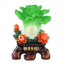 Load image into Gallery viewer, Chinese Feng Shui Lucky Wealth Cabbage Statue Home/Office Decor Sculpture Craft Living Room TV Cabinet Fortune Ornament Housewarming Gift