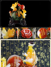Load image into Gallery viewer, Chinese Feng Shui Lucky Wealth Gold Fish Statue Home/Office Decor Sculpture Craft Living Room TV Cabinet Fortune Ornament Housewarming Gift