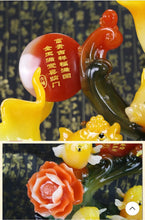 Load image into Gallery viewer, Chinese Feng Shui Lucky Wealth Gold Fish Statue Home/Office Decor Sculpture Craft Living Room TV Cabinet Fortune Ornament Housewarming Gift