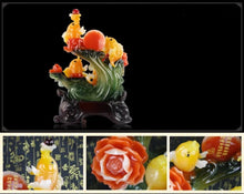 Load image into Gallery viewer, Chinese Feng Shui Lucky Wealth Gold Fish Statue Home/Office Decor Sculpture Craft Living Room TV Cabinet Fortune Ornament Housewarming Gift