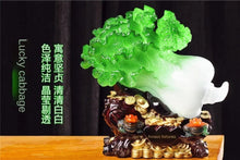 Load image into Gallery viewer, Chinese Feng Shui Lucky Wealth Money Gold Cabbage Statue Home/Office Decor Sculpture Craft Living Room TV Cabinet Fortune Ornament Housewarming Gift