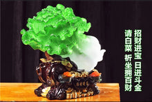 Load image into Gallery viewer, Chinese Feng Shui Lucky Wealth Money Gold Cabbage Statue Home/Office Decor Sculpture Craft Living Room TV Cabinet Fortune Ornament Housewarming Gift