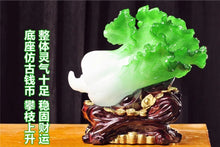 Load image into Gallery viewer, Chinese Feng Shui Lucky Wealth Money Gold Cabbage Statue Home/Office Decor Sculpture Craft Living Room TV Cabinet Fortune Ornament Housewarming Gift