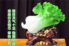 Load image into Gallery viewer, Chinese Feng Shui Lucky Wealth Money Gold Cabbage Statue Home/Office Decor Sculpture Craft Living Room TV Cabinet Fortune Ornament Housewarming Gift