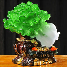 Load image into Gallery viewer, Chinese Feng Shui Lucky Wealth Money Gold Cabbage Statue Home/Office Decor Sculpture Craft Living Room TV Cabinet Fortune Ornament Housewarming Gift