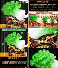 Load image into Gallery viewer, Chinese Feng Shui Lucky Wealth Money Gold Cabbage Statue Home/Office Decor Sculpture Craft Living Room TV Cabinet Fortune Ornament Housewarming Gift