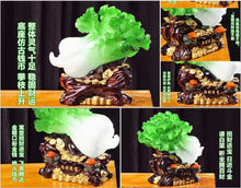 Load image into Gallery viewer, Chinese Feng Shui Lucky Wealth Money Gold Cabbage Statue Home/Office Decor Sculpture Craft Living Room TV Cabinet Fortune Ornament Housewarming Gift
