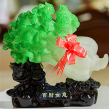 Load image into Gallery viewer, Chinese Feng Shui Lucky Wealth Money Gold Cabbage Statue Home/Office Decor Sculpture Craft Living Room TV Cabinet Fortune Ornament Housewarming Gift