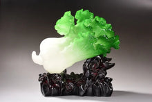 Load image into Gallery viewer, Chinese Feng Shui Lucky Wealth Money Gold Cabbage Statue Home/Office Decor Sculpture Craft Living Room TV Cabinet Fortune Ornament Housewarming Gift