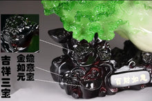 Load image into Gallery viewer, Chinese Feng Shui Lucky Wealth Money Gold Cabbage Statue Home/Office Decor Sculpture Craft Living Room TV Cabinet Fortune Ornament Housewarming Gift