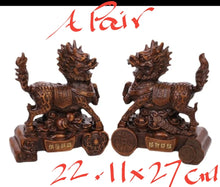Load image into Gallery viewer, Chinese Feng Shui Lucky Money Gold Wealth Fu Dogs/Kylins/Lions Horse Statue Home/Office Decor Sculpture Craft Living Room TV Cabinet Fortune Ornament Housewarming Gift