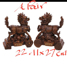 Load image into Gallery viewer, Chinese Feng Shui Lucky Money Gold Wealth Fu Dogs/Kylins/Lions Horse Statue Home/Office Decor Sculpture Craft Living Room TV Cabinet Fortune Ornament Housewarming Gift