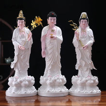 Load image into Gallery viewer, Chinese Feng Shui Lucky Wealth Gold Blessing Buddha Guanyin God Statues Home/Office Decor Sculpture Craft Living Room TV Cabinet Fortune Ornament Housewarming Gift