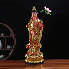 Load image into Gallery viewer, Chinese Feng Shui Lucky Wealth Gold Blessing Buddha Guanyin God Statues Home/Office Decor Sculpture Craft Living Room TV Cabinet Fortune Ornament Housewarming Gift