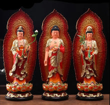 Load image into Gallery viewer, Chinese Feng Shui Lucky Wealth Gold Blessing Buddha Guanyin God Statues Home/Office Decor Sculpture Craft Living Room TV Cabinet Fortune Ornament Housewarming Gift