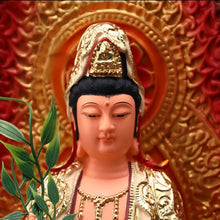 Load image into Gallery viewer, Chinese Feng Shui Lucky Wealth Gold Blessing Buddha Guanyin God Statues Home/Office Decor Sculpture Craft Living Room TV Cabinet Fortune Ornament Housewarming Gift
