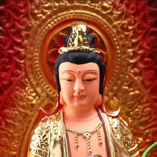 Load image into Gallery viewer, Chinese Feng Shui Lucky Wealth Gold Blessing Buddha Guanyin God Statues Home/Office Decor Sculpture Craft Living Room TV Cabinet Fortune Ornament Housewarming Gift